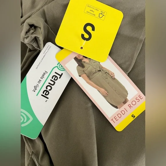 Brand New-Teddi Rose Tencel Shirt Dress - Picture 8 of 11